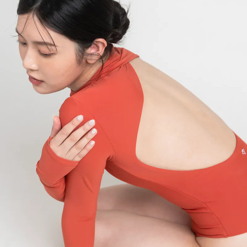 Leopard 連身露背防曬衣